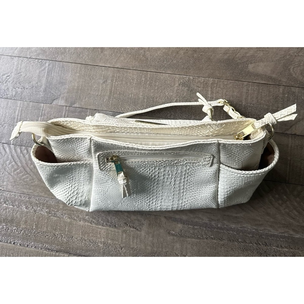 Nicole By Nicole Miller White Snake Print Purse - Picture 6 of 10